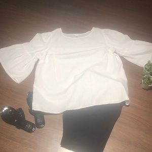 NWT white, linen shirt